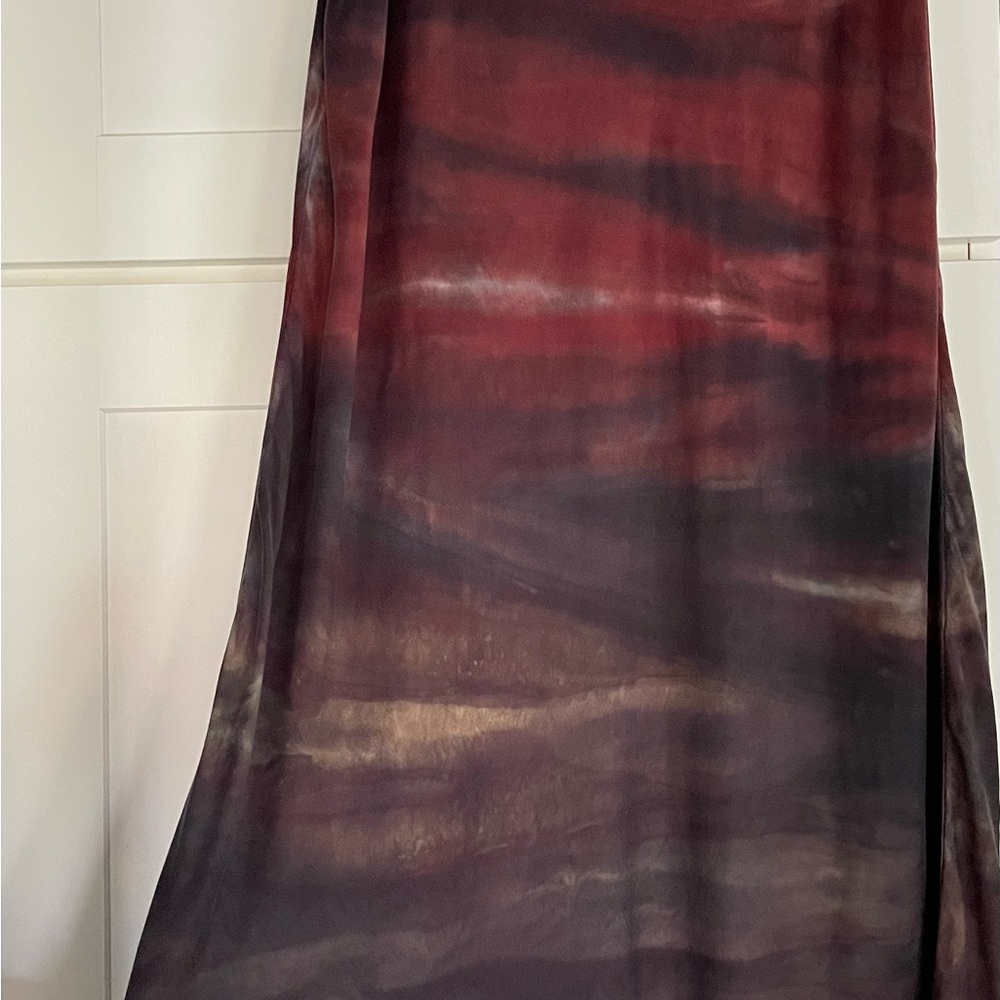 Bella Dahl bugandy/black horizon wash maxi skirt